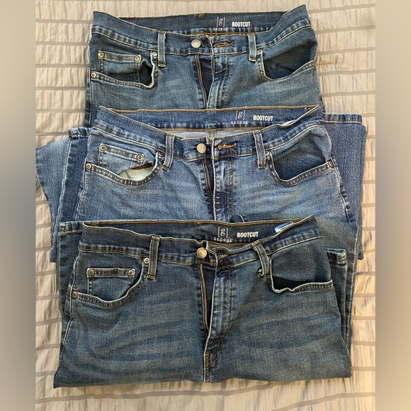 👖Bundle #1- Men’s 32x30 George Bootcut Jeans- 3 pairs - Picture 3 of 13